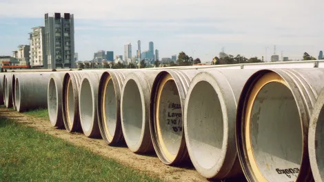 Sewer pipes – trench